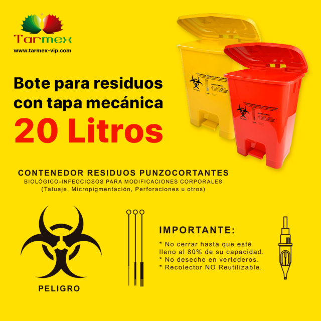 Bote para residuos con Tapa Mecánica