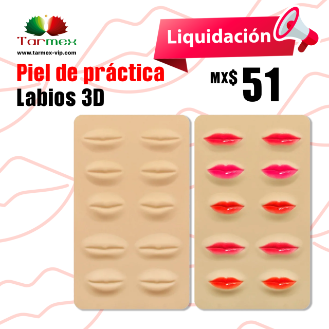 Piel de práctica Labios 3D