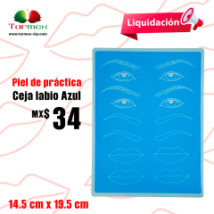 Piel de práctica Ceja Labio Azul