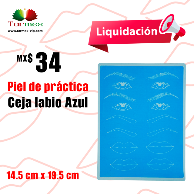 Piel de práctica Ceja Labio Azul