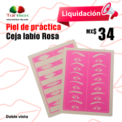 Piel de práctica Ceja Labio Rosa
