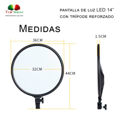 Lámpara redonda de luz LED 14"