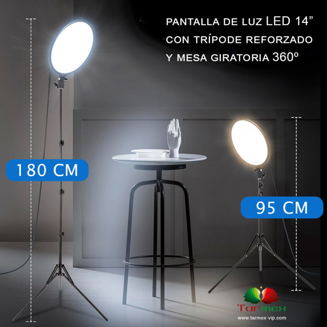 Lámpara redonda de luz LED 14"