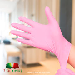 Guantes  Nitrilo Color Rosa