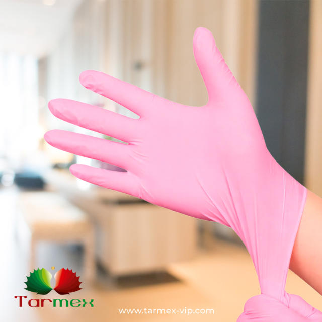 Guantes  Nitrilo Color Rosa