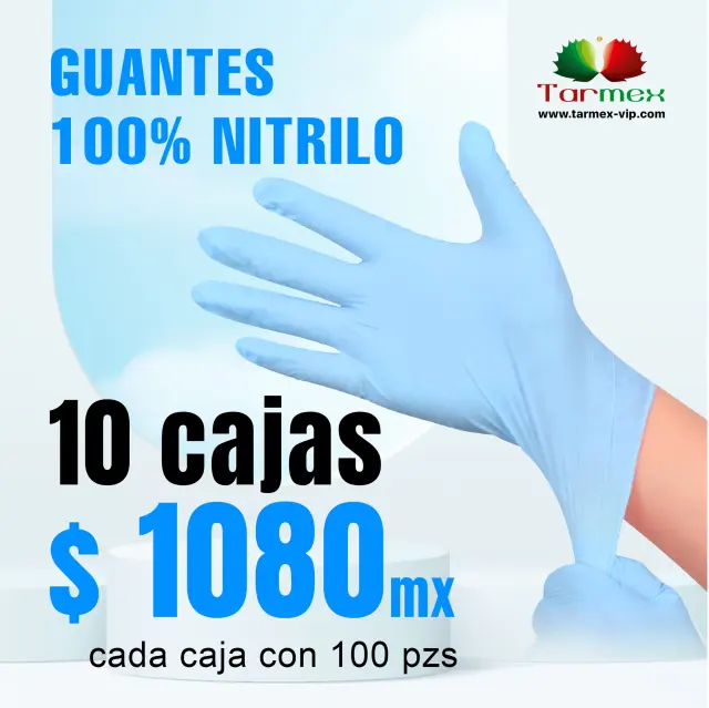 Guantes Premium Nitrilo AZUL 10 Cajas