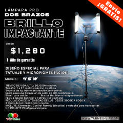 Lámpara Pro Dos Brazos 45W de aluminio