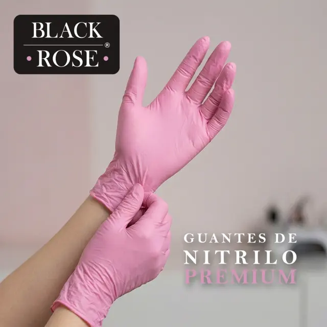Guantes Premium de Nitrilo Rosa Black Rose