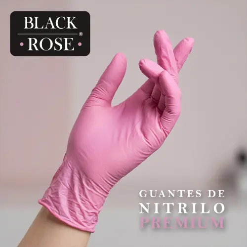 Guantes Premium de Nitrilo Rosa Black Rose