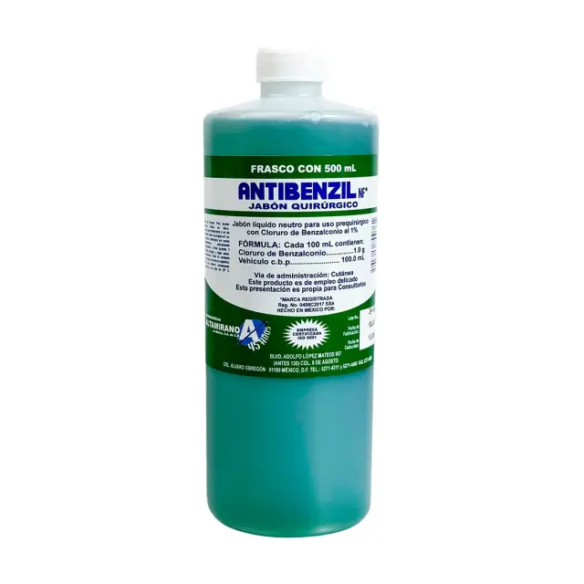 Jabón Desinfectante Antibenzil Verde