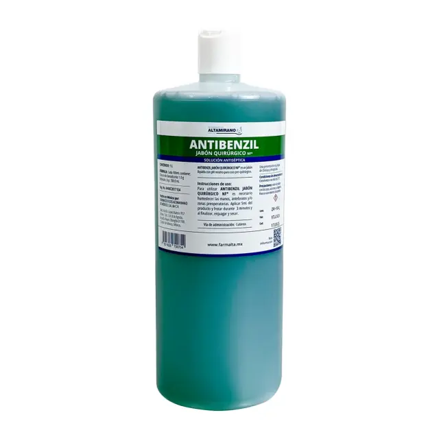 Jabón Desinfectante Antibenzil Verde