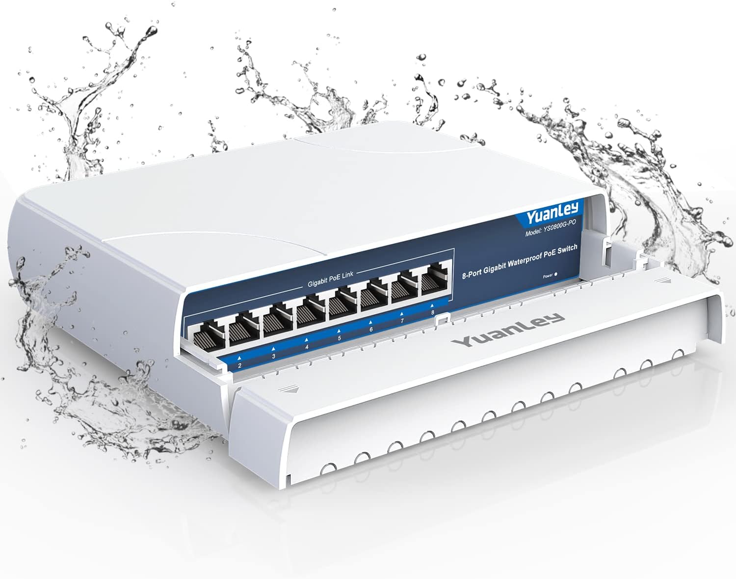 OLYCOM Industrial Switch 8Port Gigabit Ethernet with POE 2Port SFP Din Rail  Mounted IP40 for Outdoor Use…