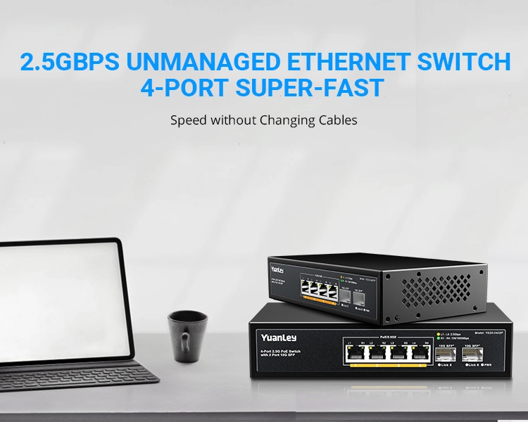 8 Port 2.5G Unmanaged Desktop Ethernet Switch with 10G SFP, 8 x 2.5G Base-T  Ports, 60Gbps Switching Capacity, Compatible with 100/1000/2500Mbps, Metal  Fanless, YuanLey 2.5Gbe Network Switch Wall Mount - Yahoo Shopping