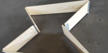 6 hinges wooden pallet collar