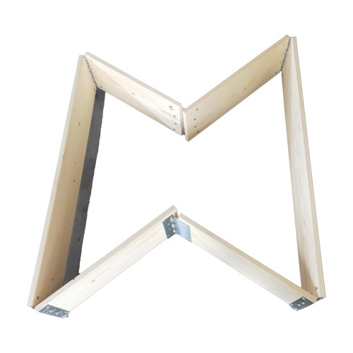 wooden pallet collar for folding box warehouse equipment