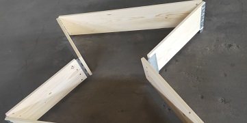 customized wooden pallet collars with divider