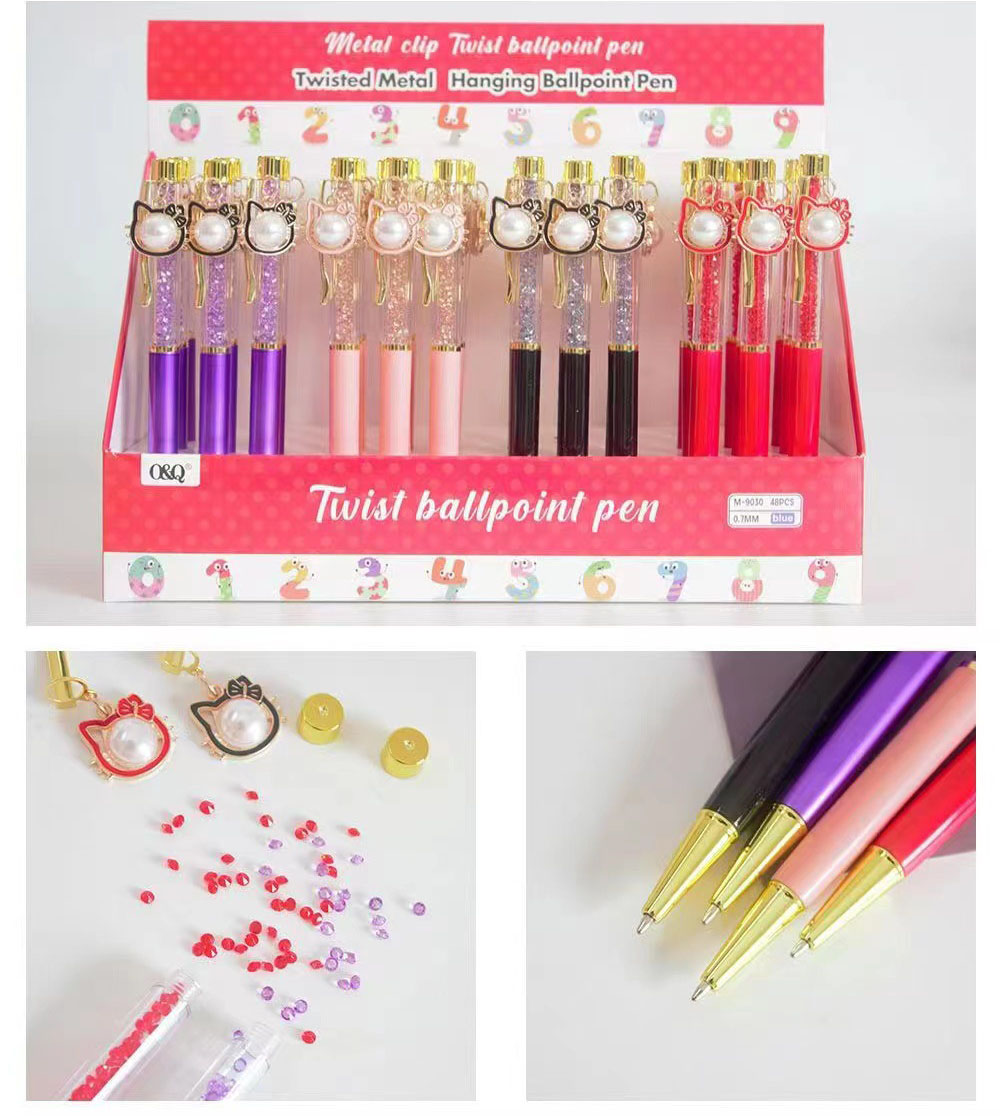 48 pcs= $39.8  Metal Ballpoint pen 0.7mm Blue ink