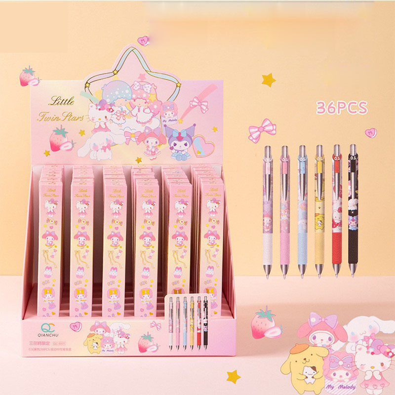 36 pcs= $34.5 Gel pen 0.5mm Black ink