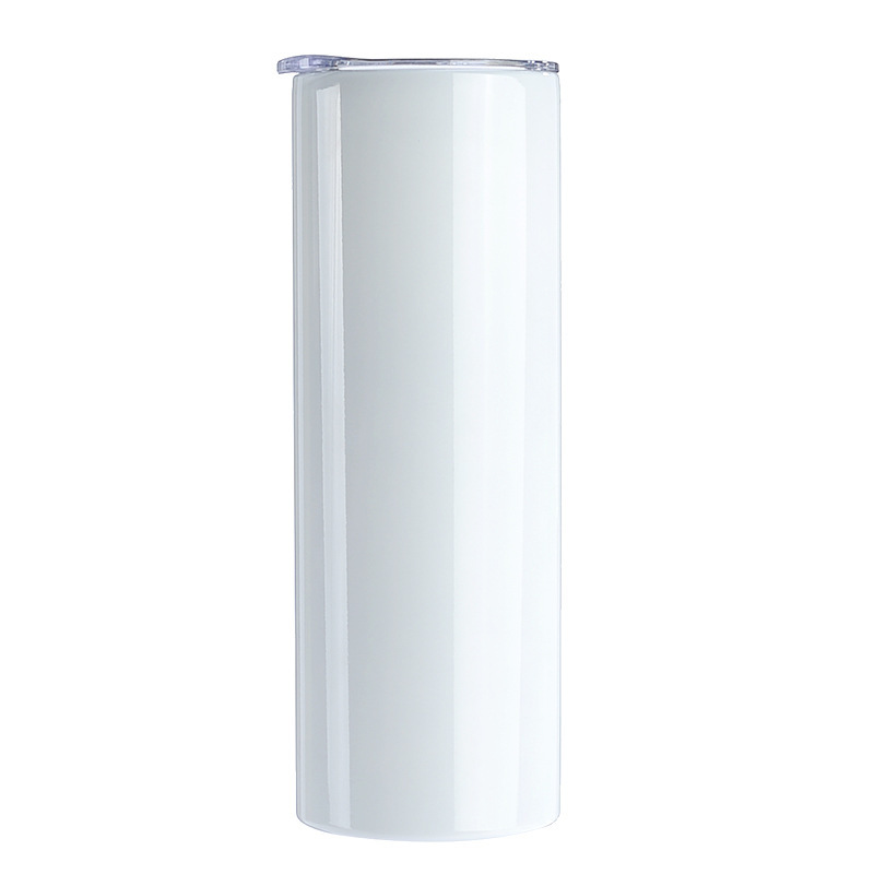 RTS US Warehouse Case of 25pack 20oz Sublimation Straight Skinny Tumblers wiht Plastic Straw&Lids