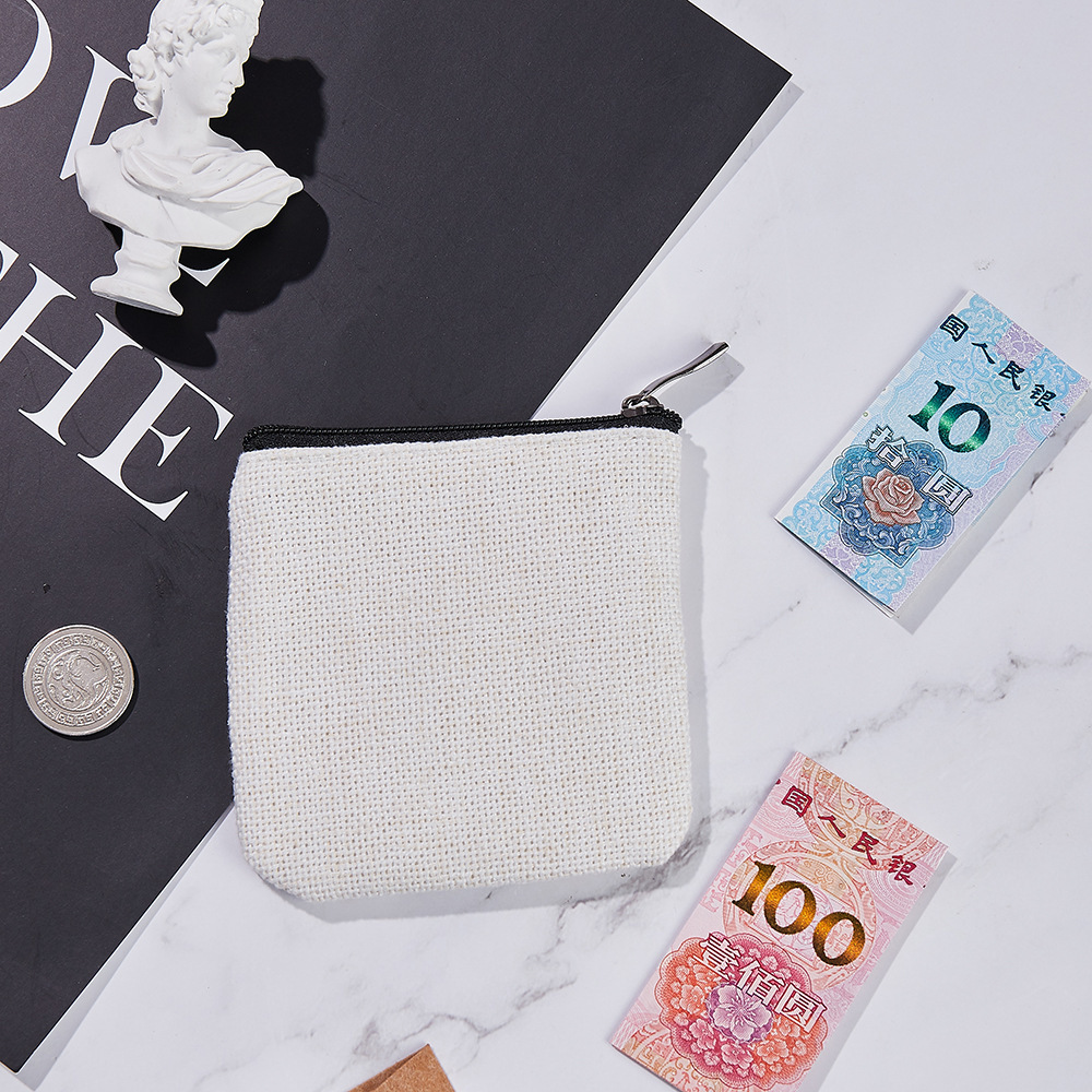 4*4inches Sublimation Cotton and Linen Storage Bag - Chinese Warehouse