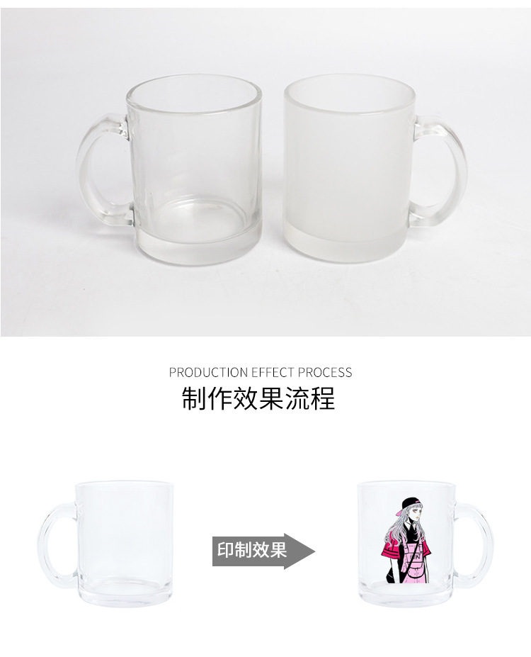 11oz Sublimation Clear Glass Cup - Chinese Warehouse