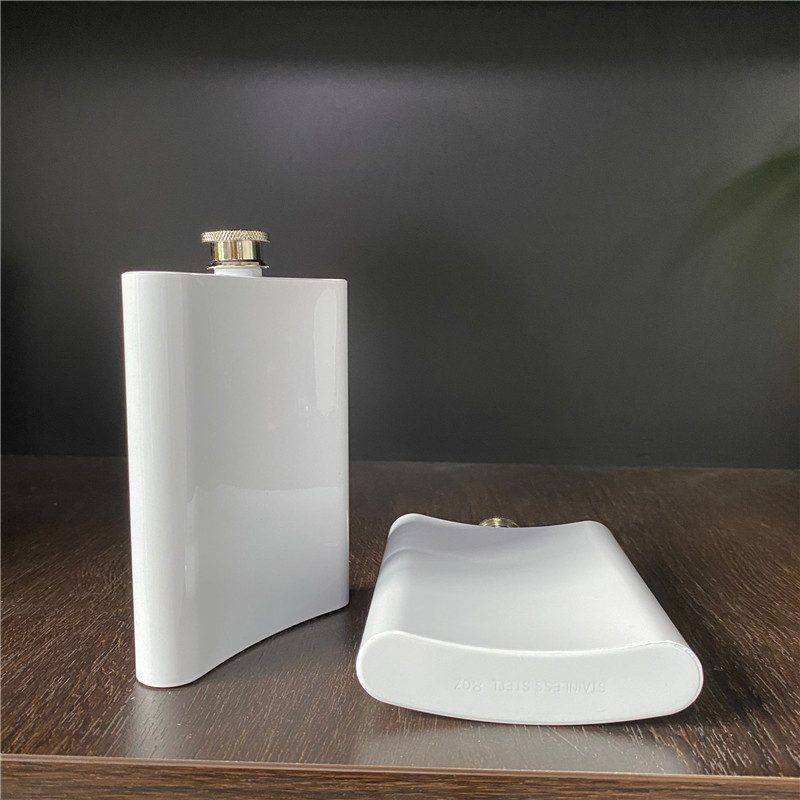 8oz Double Wall Sublimation Stainless Steel Hip Flask Blanks for Liquor,Leakproof Drinking Camping Pocket Wine Flask - Chinese Warehouse