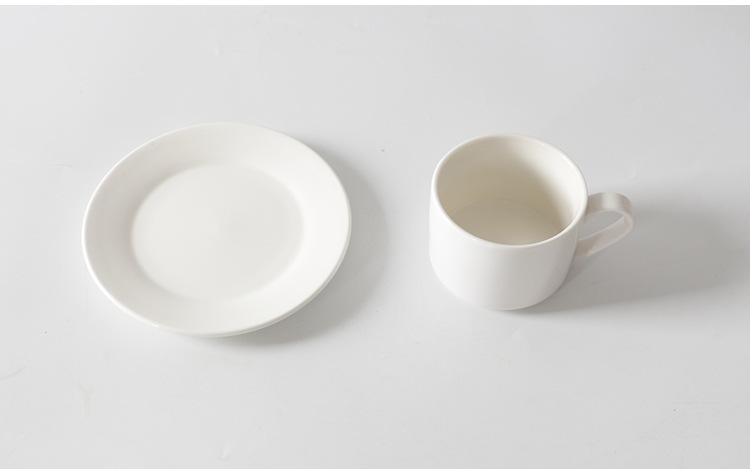 6oz Sublimation Ceramic Coffee Cups with Plate - Chinese Warehouse