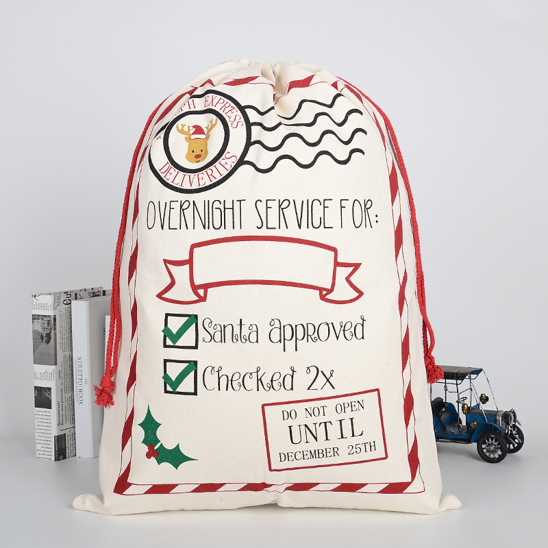 19*27 inch Sublimation Blank Santa Bags - Chinese Warehouse