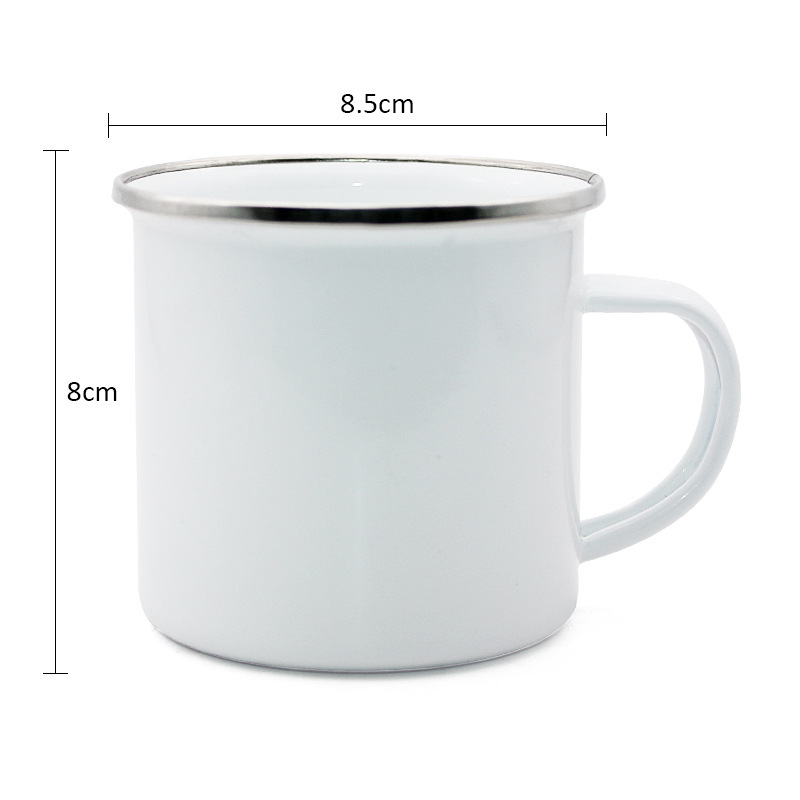RTS US Warehouse Case of 48pack 12oz Sublimation Mental Enamel Coffee Mugs