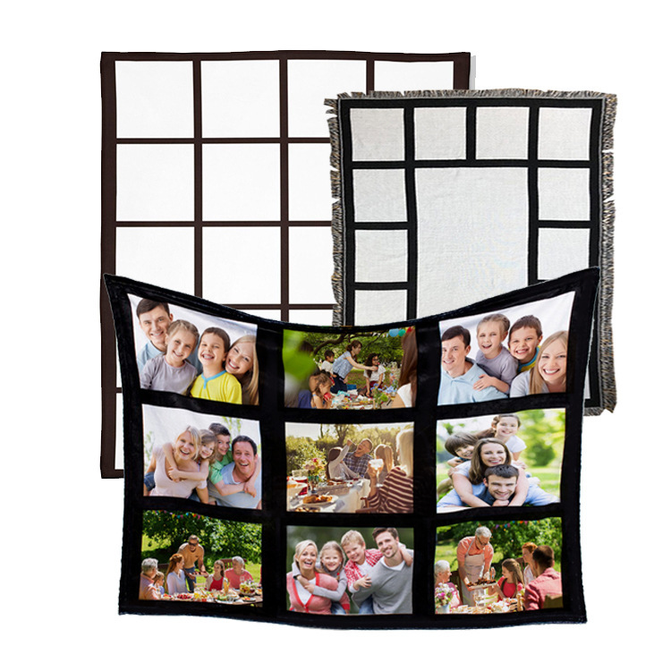 Case of 20pack 40"*60" Baby Flannel Sublimation Blank Blanket with 9 Grid- Chinese Warehouse