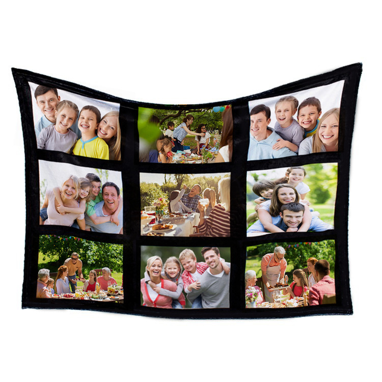 Case of 20pack 40"*60" Baby Flannel Sublimation Blank Blanket with 9 Grid- Chinese Warehouse