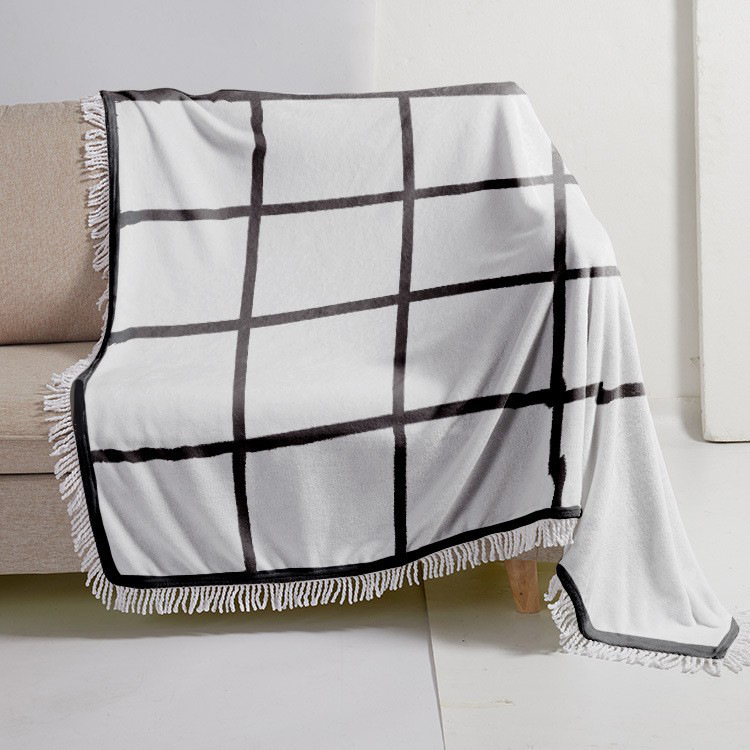 Case of 20pack 40"*60" Baby Flannel Sublimation Blank Blanket with 9 Grid- Chinese Warehouse