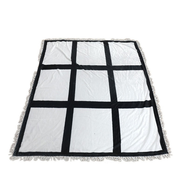 Case of 20pack 40"*60" Baby Flannel Sublimation Blank Blanket with 9 Grid- Chinese Warehouse