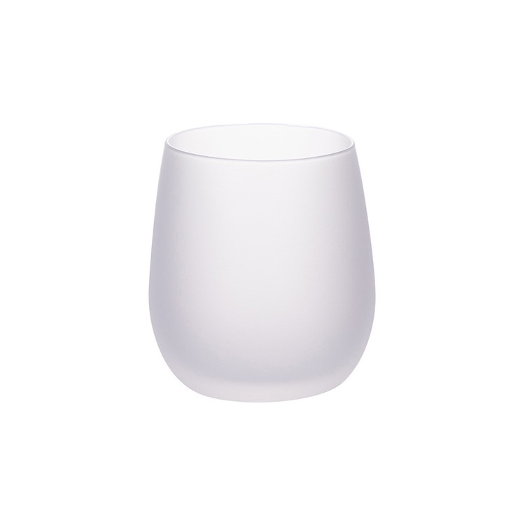 11oz Sublimation Case of 48pack Glass Egg Shape Frosted Wine Tumblers - Chinese Warehouse