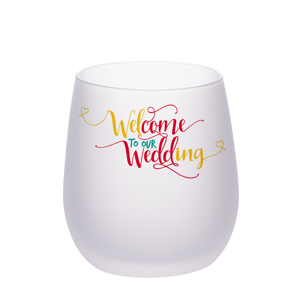 11oz Sublimation Case of 48pack Glass Egg Shape Frosted Wine Tumblers - Chinese Warehouse
