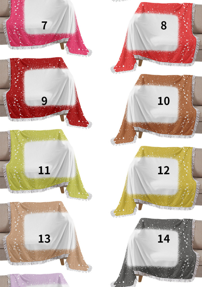 Case of 20pack 30"*40" Color Printed Flannel Sublimation Blank Blanket - Chinese Warehouse