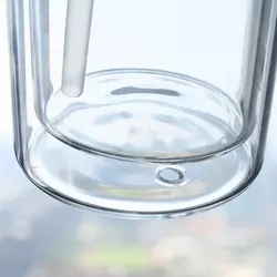 12oz/16oz/20oz Sublimation Snow Globe Double Wall Glass Can With Bamboo Lid and Plastic Straw - US Warehouse