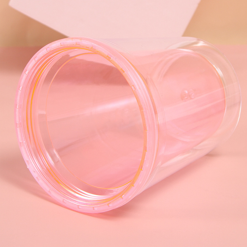 16oz Plastic Acrylic Double Wall Pre Drilled Snow Globe Mini Tumbler with Plastic Straw - Chinese Warehouse