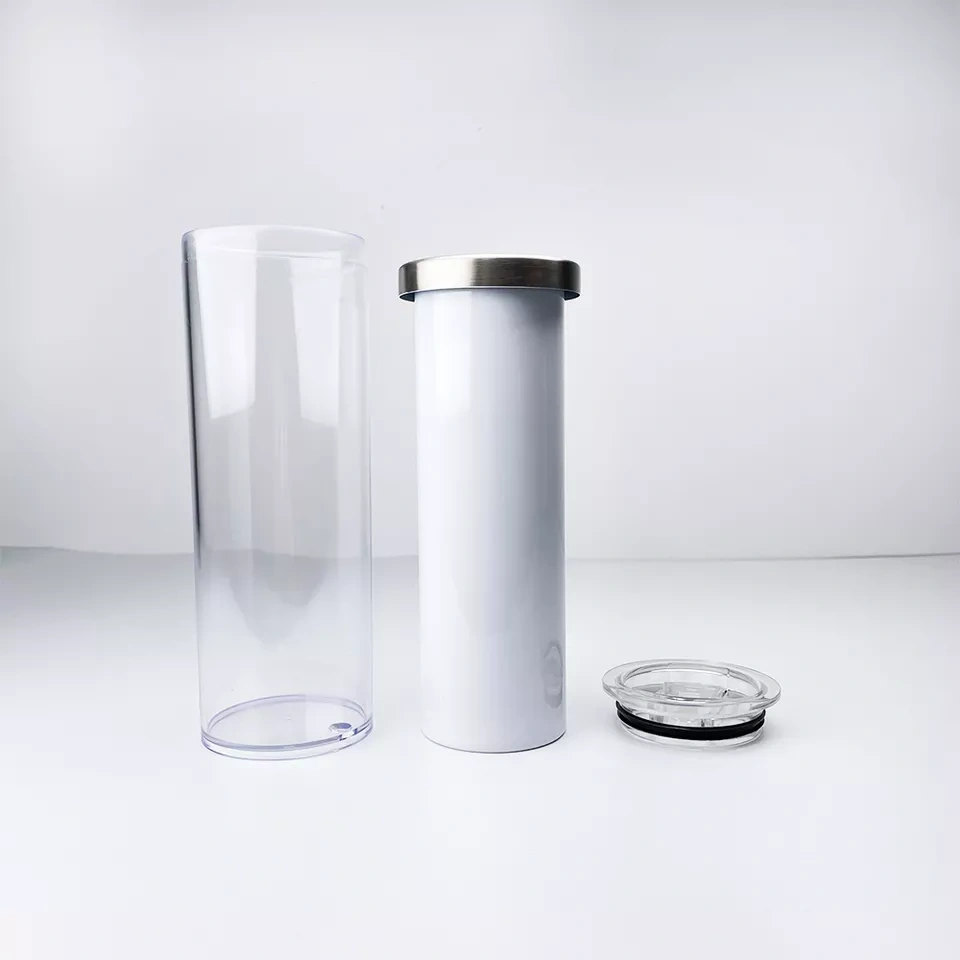 Case of 25pcs 20oz Staniless Steel White Sublimation Blanks DIY Snow GlobeTumbler - Chinese Warehouse