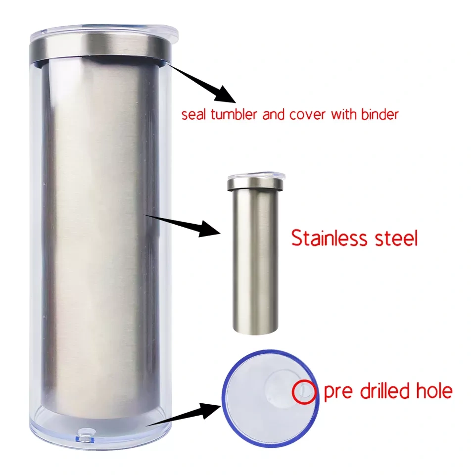 Case of 25pcs 20oz Staniless Steel White Sublimation Blanks DIY Snow GlobeTumbler - Chinese Warehouse