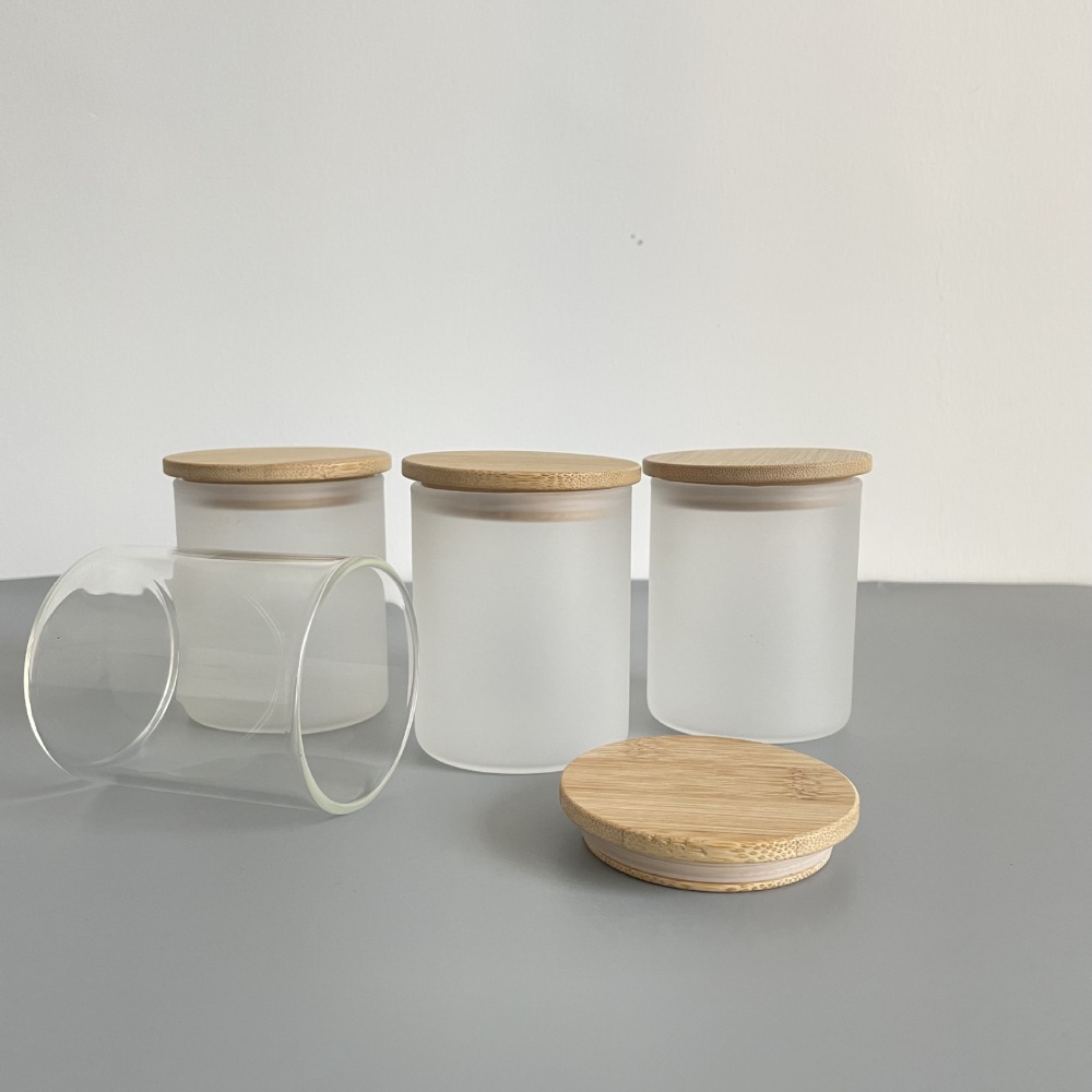 Case of 50pcs 10oz frosted sublimation straight candle jar - Chinese Warehouse