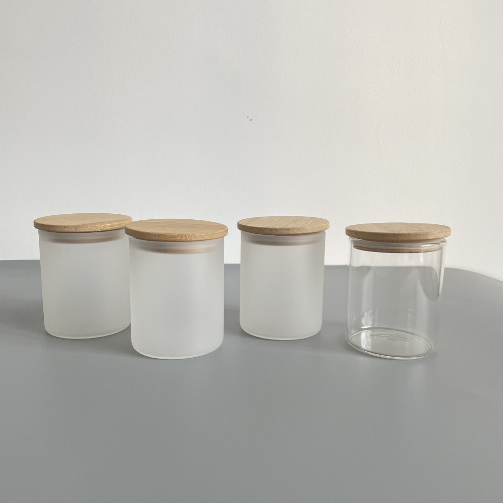 Case of 50pcs 10oz frosted sublimation straight candle jar - Chinese Warehouse