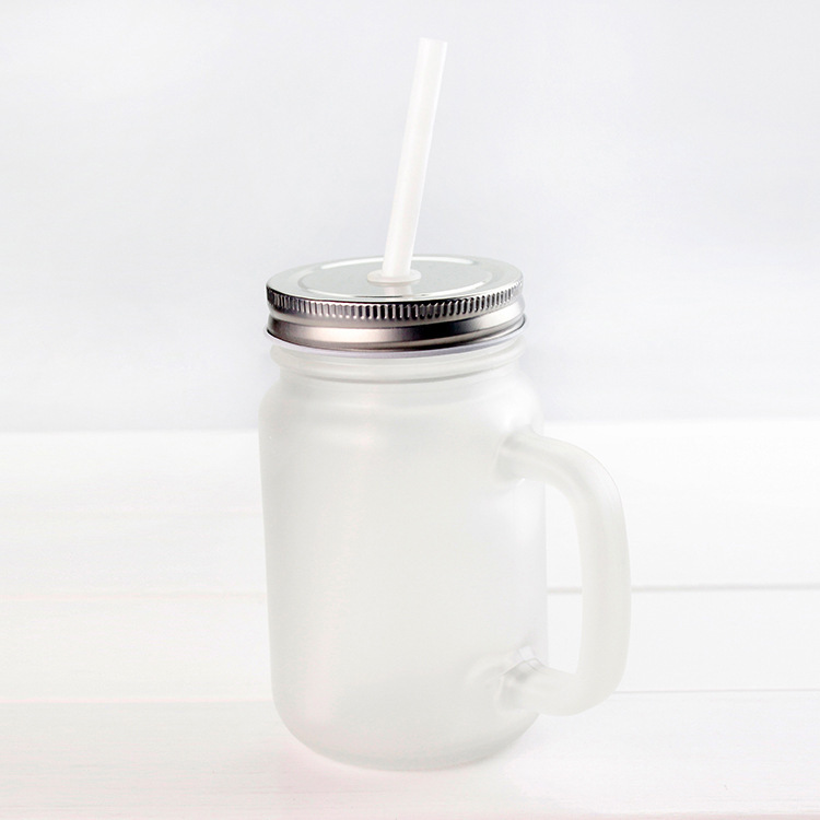 500ml/17oz Sublimation Case of 36pack Clear or Frost Glass Mason Jar with Handle -  Chinese Warehouse