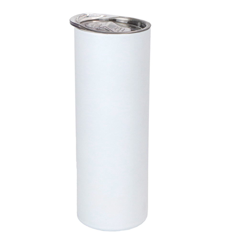 RTS US Warehouse Case of 25pack 20oz Sublimation Matte Straight Skinny Tumblers with Plastic Straw&Lids