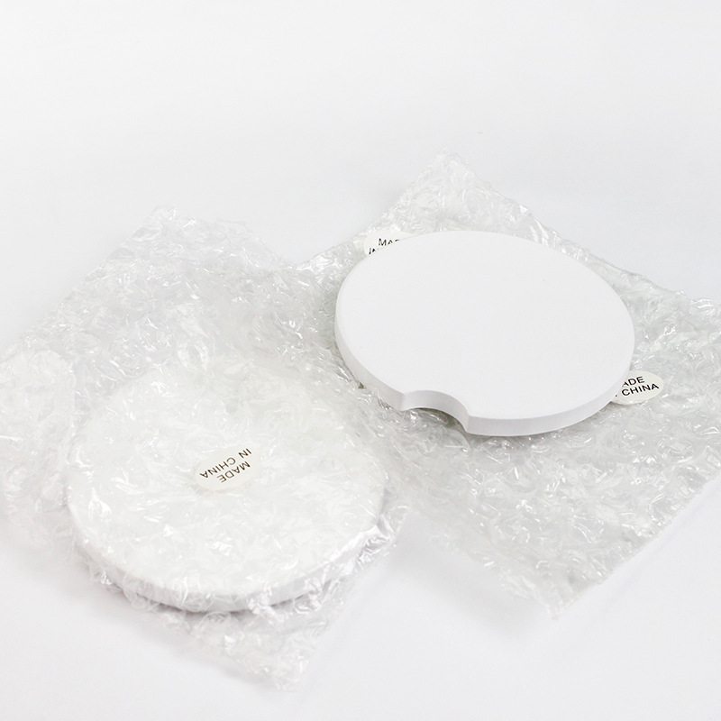 2.55 inch Glossy Sub Ceramic Car Coaster - Chinese Warehouse