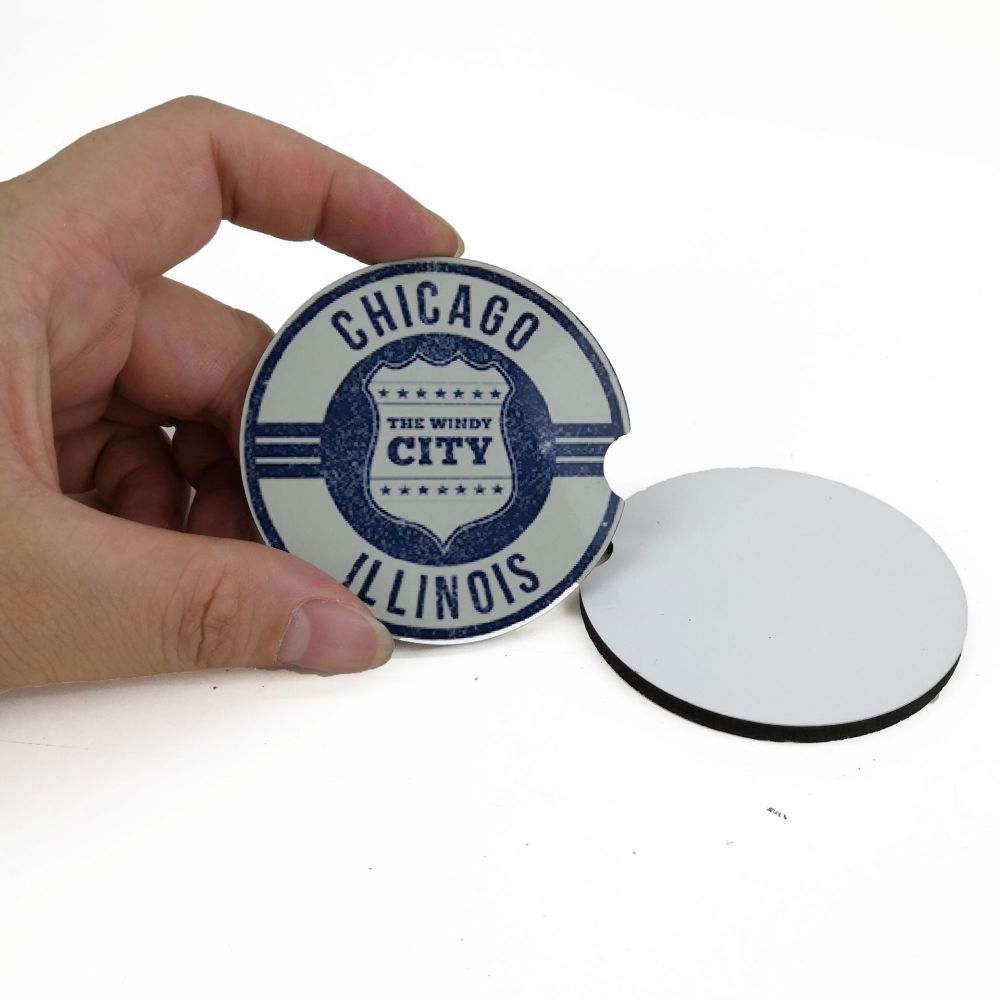2.55” Sublimation MDF Car Coaster- Chinese Warehouse