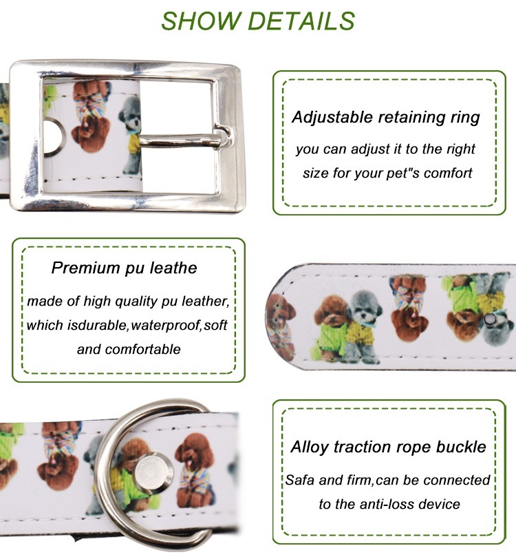 Sublimation PU Leather Pets Circle with Mixed Sizes - Chinese Warehouse