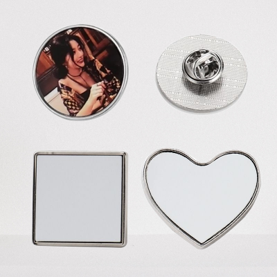 Sublimation Diy Photo Lapel Pins Brooches  - Chinese Warehouse