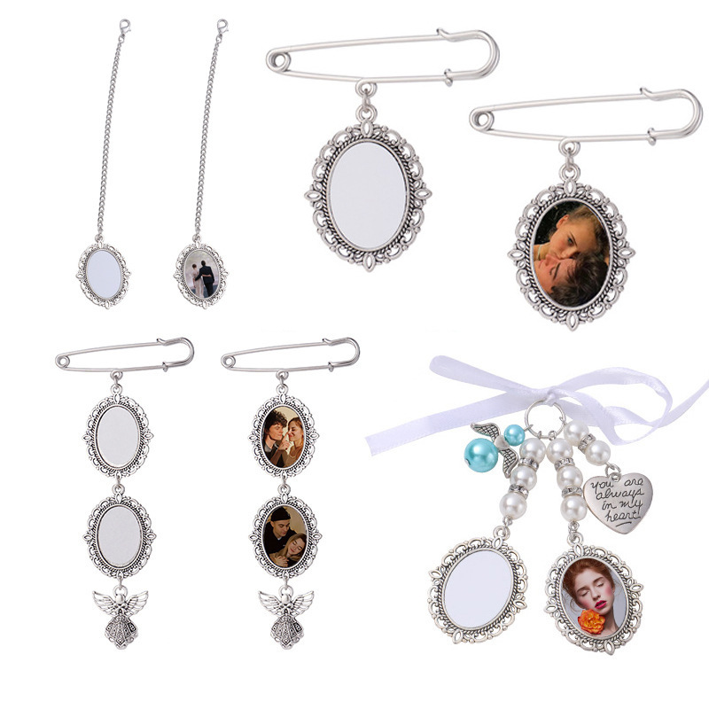 Sublimation Diy Photo Lapel Pins Brooches  - Chinese Warehouse