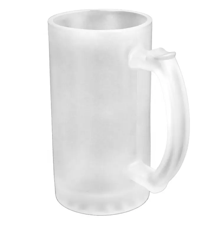 16oz Sublimation Case of 24pack Frosted&Clear Glass Can With Handle - US Warehouse